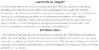 a document with the words limitation of liability